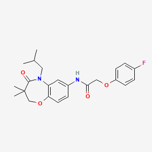 2-(4-fluorophenoxy)-N-(5-isobutyl-3,3-dimethyl-4-oxo-2,3,4,5-tetrahydrobenzo[b][1,4]oxazepin-7-yl)acetamide