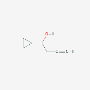 molecular formula C7H10O B2849669 1-Cyclopropylbut-3-yn-1-ol CAS No. 4480-50-6