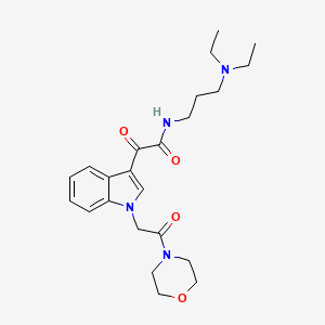molecular formula C23H32N4O4 B2849671 N-(3-(diethylamino)propyl)-2-(1-(2-morpholino-2-oxoethyl)-1H-indol-3-yl)-2-oxoacetamide CAS No. 872855-57-7