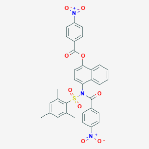 4-[{4-Nitrobenzoyl}(mesitylsulfonyl)amino]-1-naphthyl 4-nitrobenzoate