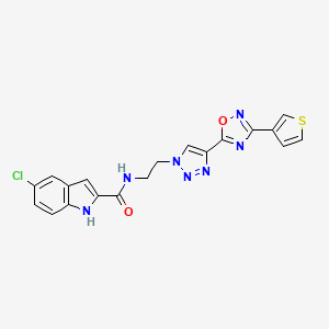 5-chloro-N-(2-(4-(3-(thiophen-3-yl)-1,2,4-oxadiazol-5-yl)-1H-1,2,3-triazol-1-yl)ethyl)-1H-indole-2-carboxamide