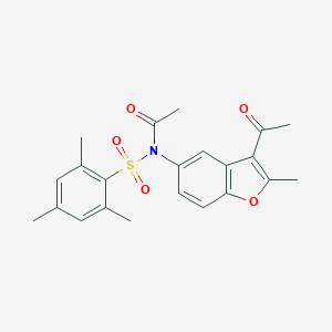 N-(3-acetyl-2-methyl-1-benzofuran-5-yl)-N-(mesitylsulfonyl)acetamide
