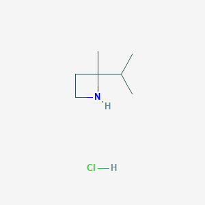 molecular formula C7H16ClN B2849709 2-Methyl-2-propan-2-ylazetidine;hydrochloride CAS No. 2411265-41-1