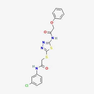 N-(3-chlorophenyl)-2-((5-(2-phenoxyacetamido)-1,3,4-thiadiazol-2-yl)thio)acetamide