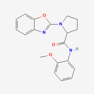 molecular formula C19H19N3O3 B2849726 1-(1,3-benzoxazol-2-yl)-N-(2-methoxyphenyl)pyrrolidine-2-carboxamide CAS No. 2097866-27-6