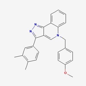 molecular formula C26H23N3O B2849727 3-(3,4-dimethylphenyl)-5-[(4-methoxyphenyl)methyl]-5H-pyrazolo[4,3-c]quinoline CAS No. 866349-65-7