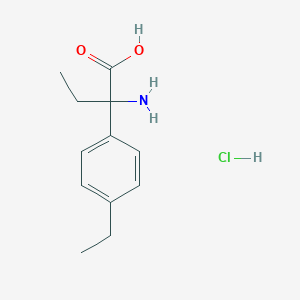 2-Amino-2-(4-ethylphenyl)butanoic acid;hydrochloride