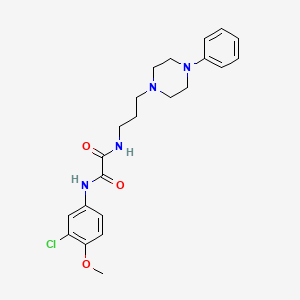 molecular formula C22H27ClN4O3 B2849750 N1-(3-chloro-4-methoxyphenyl)-N2-(3-(4-phenylpiperazin-1-yl)propyl)oxalamide CAS No. 1049568-13-9