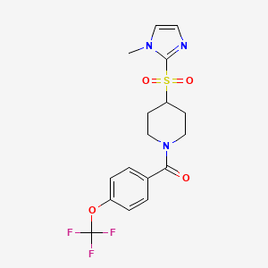 (4-((1-methyl-1H-imidazol-2-yl)sulfonyl)piperidin-1-yl)(4-(trifluoromethoxy)phenyl)methanone