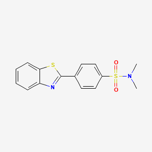 molecular formula C15H14N2O2S2 B2849763 4-(1,3-benzothiazol-2-yl)-N,N-dimethylbenzene-1-sulfonamide CAS No. 1643-52-3
