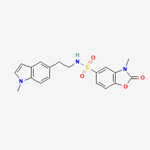molecular formula C19H19N3O4S B2849768 3-methyl-N-[2-(1-methyl-1H-indol-5-yl)ethyl]-2-oxo-2,3-dihydro-1,3-benzoxazole-5-sulfonamide CAS No. 2097920-23-3