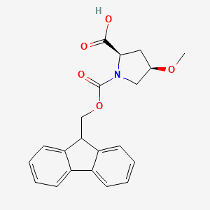 molecular formula C21H21NO5 B2849771 (2R,4R)-1-{[(9H-芴-9-基)甲氧基]羰基}-4-甲氧基吡咯烷-2-羧酸 CAS No. 2137090-83-4