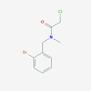 molecular formula C10H11BrClNO B2849780 N-[(2-bromophenyl)methyl]-2-chloro-N-methylacetamide CAS No. 851169-51-2
