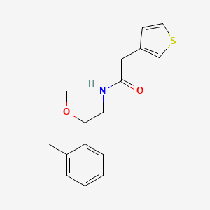 molecular formula C16H19NO2S B2849781 N-(2-methoxy-2-(o-tolyl)ethyl)-2-(thiophen-3-yl)acetamide CAS No. 1797281-26-5