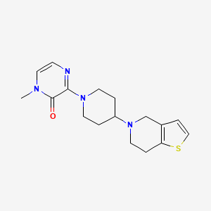 molecular formula C17H22N4OS B2849786 3-[4-(6,7-Dihydro-4H-thieno[3,2-c]pyridin-5-yl)piperidin-1-yl]-1-methylpyrazin-2-one CAS No. 2379977-90-7