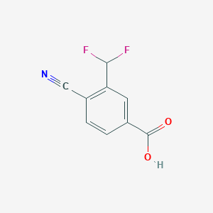 molecular formula C9H5F2NO2 B2849787 4-Cyano-3-(difluoromethyl)benzoic acid CAS No. 2248409-09-6