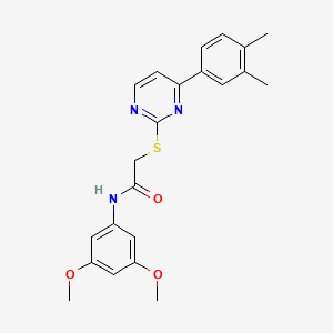 N-(3,5-dimethoxyphenyl)-2-{[4-(3,4-dimethylphenyl)pyrimidin-2-yl]sulfanyl}acetamide