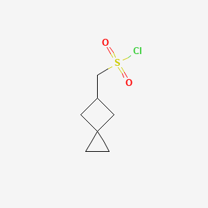 molecular formula C7H11ClO2S B2849791 Spiro[2.3]hexan-5-ylmethanesulfonyl chloride CAS No. 2168520-78-1