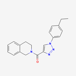 molecular formula C20H20N4O B2849795 3,4-dihydroisoquinolin-2(1H)-yl[1-(4-ethylphenyl)-1H-1,2,3-triazol-4-yl]methanone CAS No. 1326897-56-6