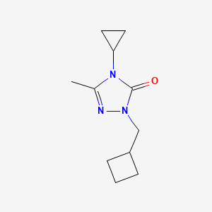 molecular formula C11H17N3O B2849799 1-(cyclobutylmethyl)-4-cyclopropyl-3-methyl-4,5-dihydro-1H-1,2,4-triazol-5-one CAS No. 2199589-36-9