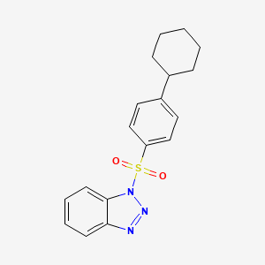 molecular formula C18H19N3O2S B2849807 1-((4-cyclohexylphenyl)sulfonyl)-1H-benzo[d][1,2,3]triazole CAS No. 946378-61-6