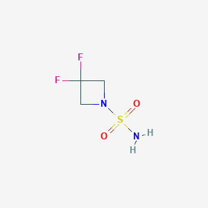 molecular formula C3H6F2N2O2S B2849822 3,3-Difluoroazetidine-1-sulfonamide CAS No. 924307-86-8