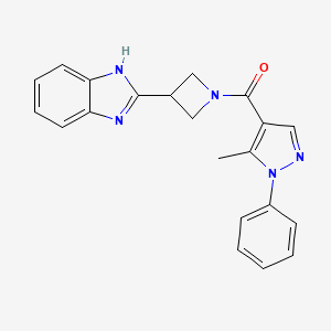 (3-(1H-benzo[d]imidazol-2-yl)azetidin-1-yl)(5-methyl-1-phenyl-1H-pyrazol-4-yl)methanone
