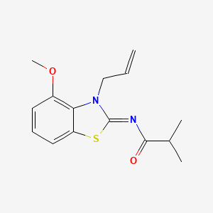 molecular formula C15H18N2O2S B2849839 (Z)-N-(3-allyl-4-methoxybenzo[d]thiazol-2(3H)-ylidene)isobutyramide CAS No. 868376-58-3