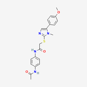 N-(4-acetamidophenyl)-2-((5-(4-methoxyphenyl)-1-methyl-1H-imidazol-2-yl)thio)acetamide