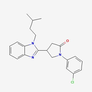 1-(3-chlorophenyl)-4-(1-isopentyl-1H-benzo[d]imidazol-2-yl)pyrrolidin-2-one
