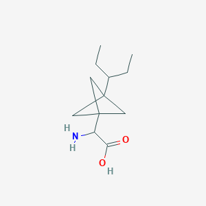 molecular formula C12H21NO2 B2849847 2-Amino-2-(3-pentan-3-yl-1-bicyclo[1.1.1]pentanyl)acetic acid CAS No. 2287267-95-0