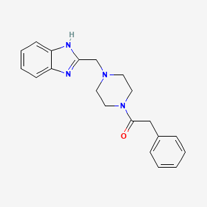 1-(4-((1H-benzo[d]imidazol-2-yl)methyl)piperazin-1-yl)-2-phenylethanone
