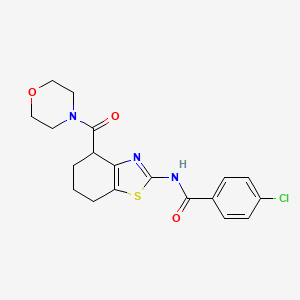4-chloro-N-(4-(morpholine-4-carbonyl)-4,5,6,7-tetrahydrobenzo[d]thiazol-2-yl)benzamide
