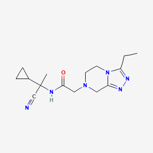 N-(1-cyano-1-cyclopropylethyl)-2-{3-ethyl-5H,6H,7H,8H-[1,2,4]triazolo[4,3-a]pyrazin-7-yl}acetamide