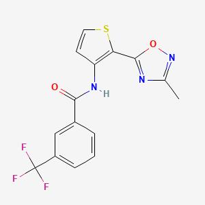 N-(2-(3-methyl-1,2,4-oxadiazol-5-yl)thiophen-3-yl)-3-(trifluoromethyl)benzamide