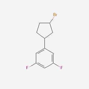 molecular formula C11H11BrF2 B2849882 1-(3-Bromocyclopentyl)-3,5-difluorobenzene CAS No. 1343646-08-1
