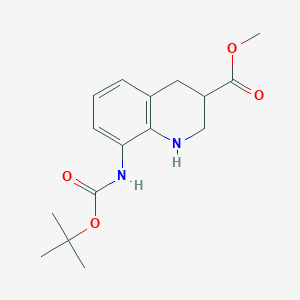 B2849883 Methyl 8-[(2-methylpropan-2-yl)oxycarbonylamino]-1,2,3,4-tetrahydroquinoline-3-carboxylate CAS No. 2413878-54-1