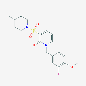 1-(3-fluoro-4-methoxybenzyl)-3-((4-methylpiperidin-1-yl)sulfonyl)pyridin-2(1H)-one