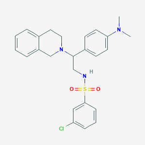 3-chloro-N-(2-(3,4-dihydroisoquinolin-2(1H)-yl)-2-(4-(dimethylamino)phenyl)ethyl)benzenesulfonamide