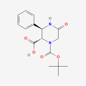 (2S,3R)-1-[(2-Methylpropan-2-yl)oxycarbonyl]-5-oxo-3-phenylpiperazine-2-carboxylic acid