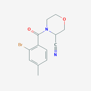 molecular formula C13H13BrN2O2 B2849908 4-(2-Bromo-4-methylbenzoyl)morpholine-3-carbonitrile CAS No. 1797648-16-8