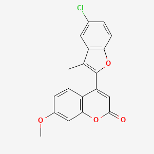 4-(5-Chloro-3-methyl-1-benzofuran-2-yl)-7-methoxychromen-2-one