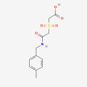 molecular formula C12H15NO5S B2849913 2-({2-[(4-Methylbenzyl)amino]-2-oxoethyl}sulfonyl)acetic acid CAS No. 344275-44-1