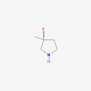 molecular formula C5H10FN B2849921 (3R)-3-fluoro-3-methylpyrrolidine CAS No. 1637430-83-1