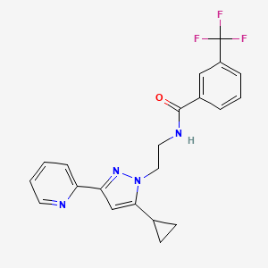 N-(2-(5-cyclopropyl-3-(pyridin-2-yl)-1H-pyrazol-1-yl)ethyl)-3-(trifluoromethyl)benzamide