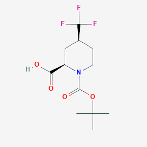 cis-4-Trifluoromethyl-piperidine-1,2-dicarboxylic acid 1-tert-butyl ester