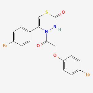 molecular formula C17H12Br2N2O3S B2849946 4-[2-(4-bromophenoxy)acetyl]-5-(4-bromophenyl)-3H-1,3,4-thiadiazin-2-one CAS No. 395065-99-3