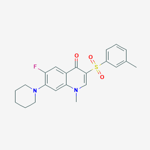 6-fluoro-1-methyl-7-(piperidin-1-yl)-3-(m-tolylsulfonyl)quinolin-4(1H)-one