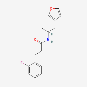 molecular formula C16H18FNO2 B2849953 3-(2-fluorophenyl)-N-(1-(furan-3-yl)propan-2-yl)propanamide CAS No. 1798459-28-5