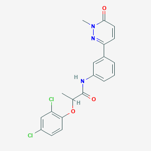 molecular formula C20H17Cl2N3O3 B2849956 2-(2,4-dichlorophenoxy)-N-(3-(1-methyl-6-oxo-1,6-dihydropyridazin-3-yl)phenyl)propanamide CAS No. 941888-63-7